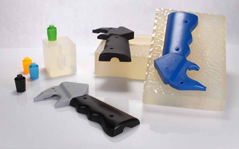 Urethane parts and silicone molds.